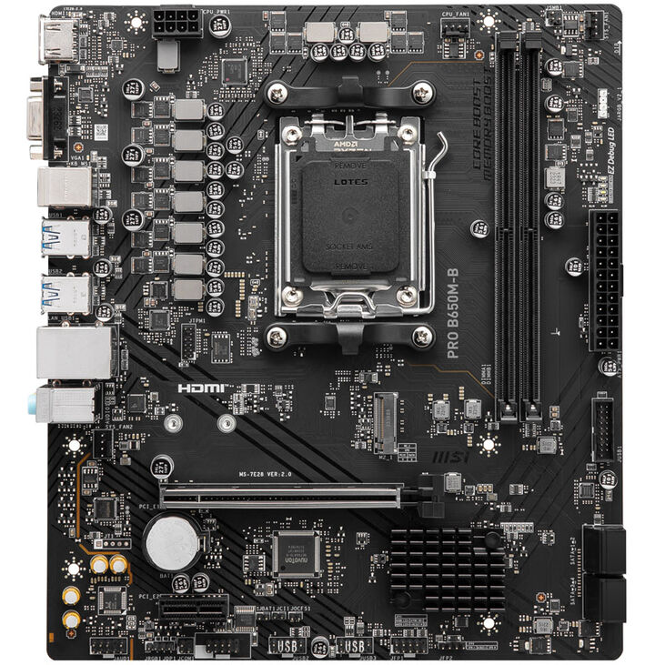 MSI Pro B650M-B, Sockel AM5, AMD B650M, Micro-ATX - DDR5 image number 2
