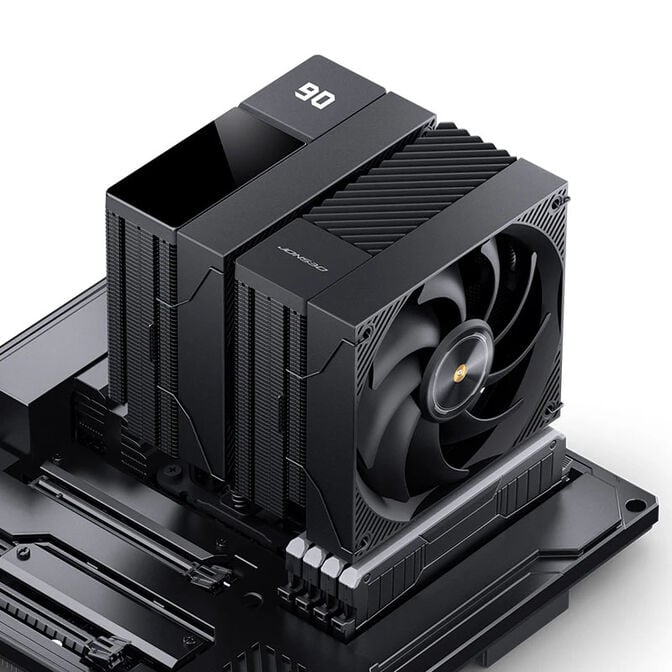 Jonsbo CC90 CPU Cooler, Dual Tower, 130mm PWM Fan, Segment Display - Black image number 10