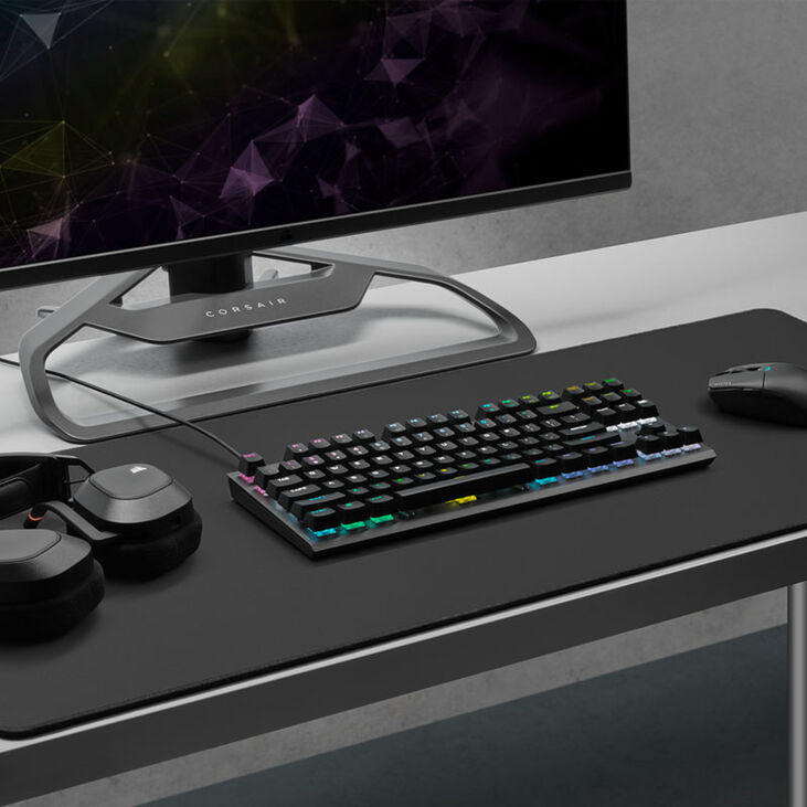 Corsair K60 PRO TKL optical-mechanical gaming keyboard, RGB lighting, Corsair OPX - black image number 4
