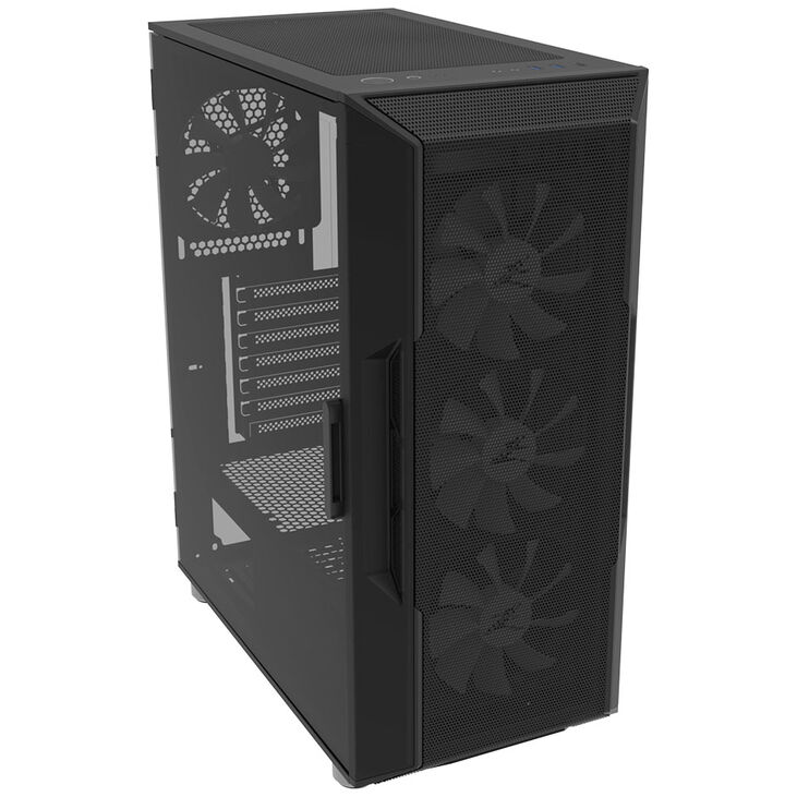 Zalman i3 Neo PC Case, Mid Tower, ATX, RGB, Tempered Glass - black image number 4
