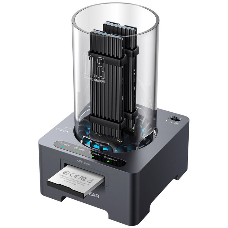 Graugear Docking + Kartenleser für 1x M.2 NVMe, 1x M.2 NGFF, 1x CF-Express image number 0