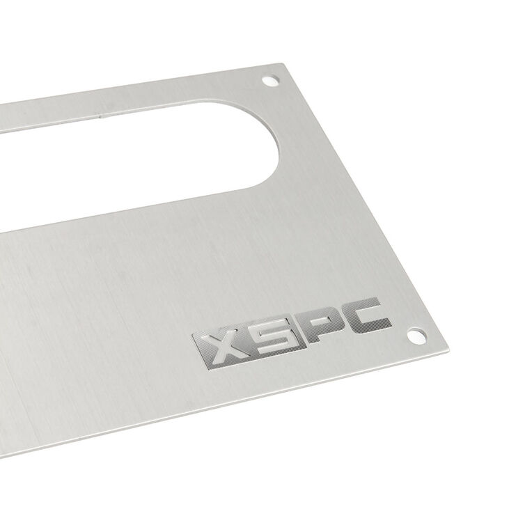 XSPC Dual Bayres/Pump Faceplate - silver image number 1