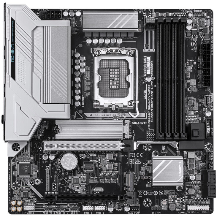 GIGABYTE B860M Gaming X WiFi6E motherboard, Socket 1851, Intel B860, mATX, DDR5 image number 2