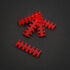 King Mod Service 12-Slot Cable Comb 3mm small - red - set of 5 image number null