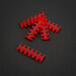 King Mod Service 12-Slot Cable Comb 3mm small - red - set of 5