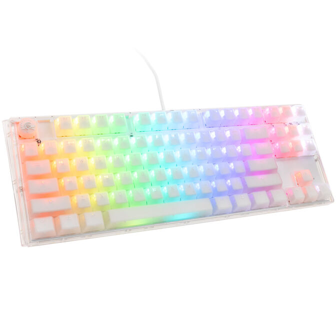 Ducky One 3 Aura White TKL Gaming Tastatur, RGB LED - MX-Blue (US) image number 0
