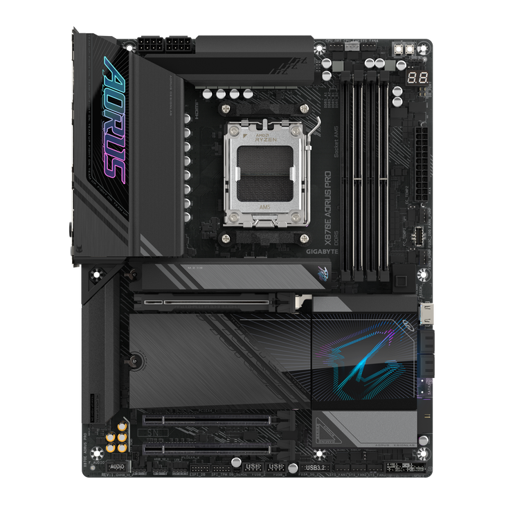 Gigabyte X870E AORUS Pro Mainboard, Sockel AM5, AMD X870E, ATX, DDR5 image number 1