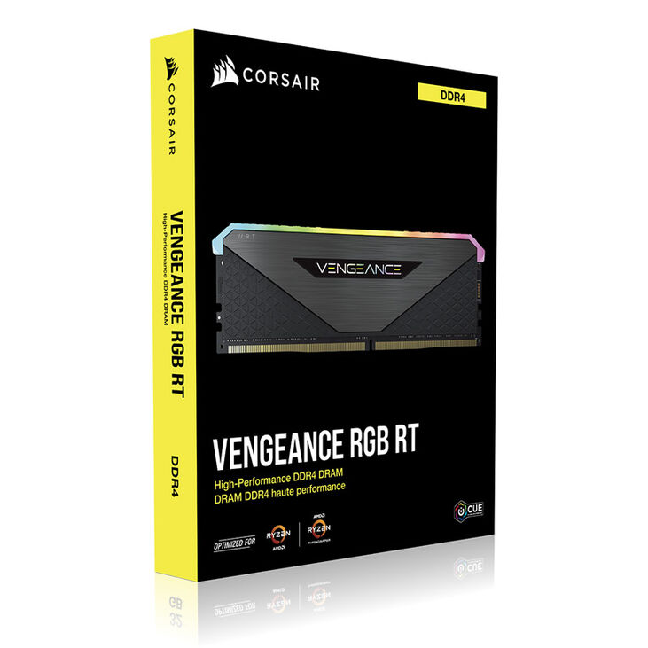 Corsair Vengeance RGB RT DDR4-3600 RAM, CL18, XMP - 32 GB Quad-Kit, black image number 8