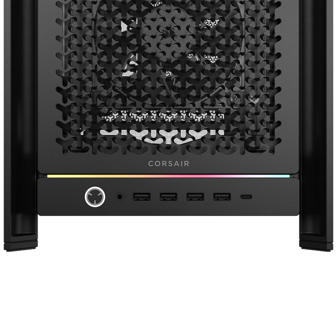 Corsair Frame 5000D PC Case, Mid-Tower, E-ATX, Tempered Glass - black image number 2