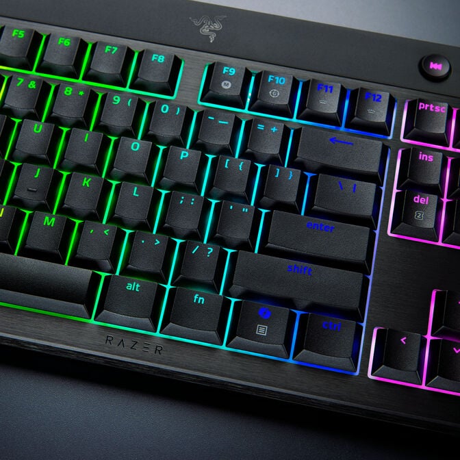 Razer BlackWidow V4 Low-Profile Tenkeyless HyperSpeed Gaming Keyboard, RGB - Orange Switches, ISO (DE) image number 10