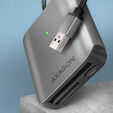 AXAGON CRE-S3 Externer Kartenleser USB-A 3.2 Gen 1, 3-Slot, SD/microSD/CF, UHS-II image number null