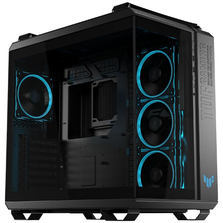 ASUS TUF Gaming GT502 Horizon PC Case, Mid Tower, ATX, Tempered Glass - Black image number 1