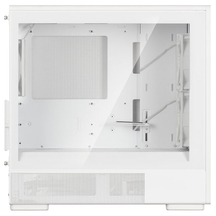 Zalman P10 Namu PC-Gehäuse, Mini-Tower, mATX, Tempered Glass - weiß, Holz image number 4