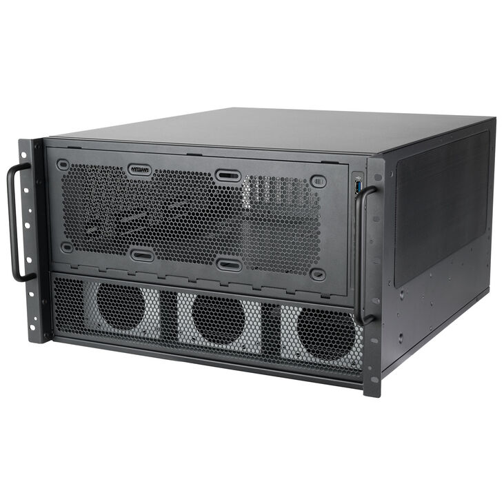 SilverStone RM600 Rackmount Case, E-ATX / SSI-EEB, 6U Form Factor - dark grey image number 1