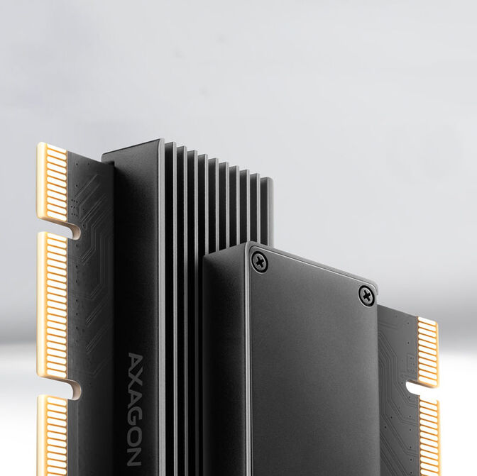 AXAGON PCEM2-XS PCI-E 3.0 16x - M.2 SSD NVMe, 80 mm SSD - low profile image number 2
