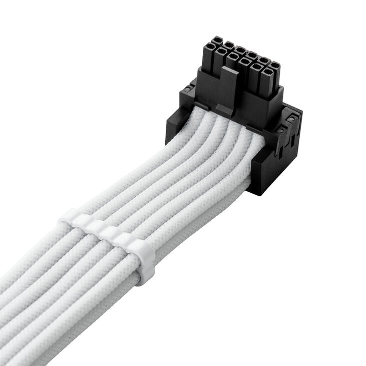 CableMod C-Series Pro Connection Cable - Variant B, 90°, 16-Pin to 3x 8-Pin PCIe, white image number 1
