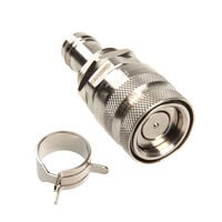 Koolance QD3 Schnellverschluss mit Schott gerade weiblich auf 10mm ID - no-spill, silber