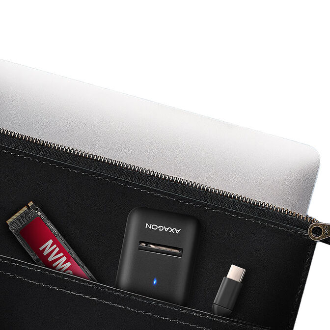 AXAGON ADM2-CM M.2 Adapter, USB-C 3.2 Gen2 - NVMe / SATA SSD image number 4
