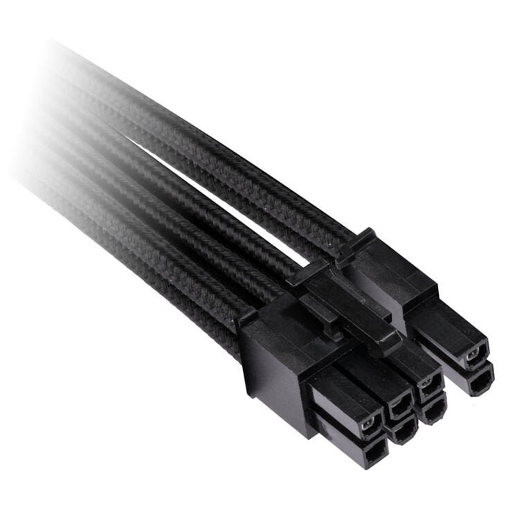 Corsair Premium Sleeved PCIe Dual-Kabel, Doppelpack (Gen 4) - schwarz image number 1