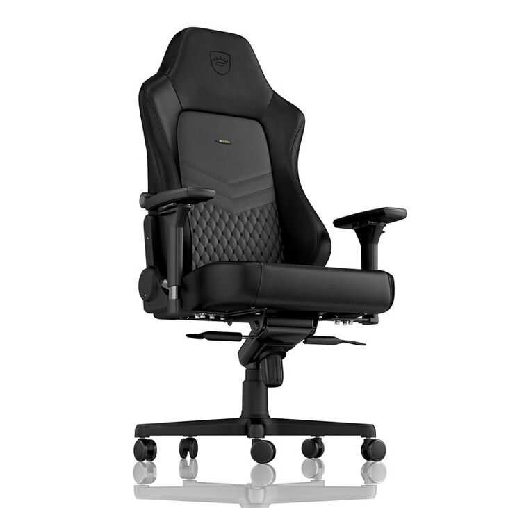 noblechairs HERO Real Leather Gaming Chair - Black/Black image number 3