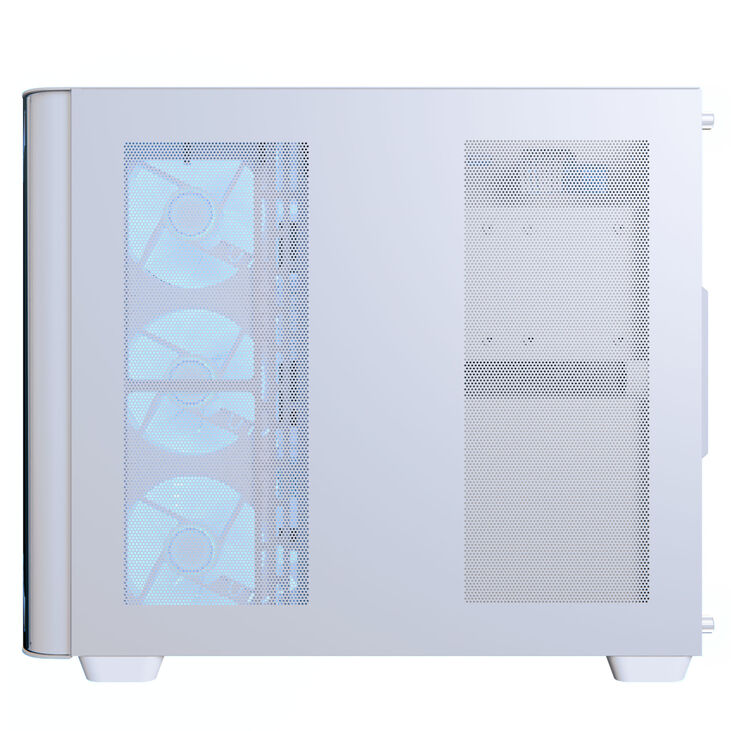 Aerocool P500C PC Case, Mid Tower, ATX, Tempered Glass - white image number 3