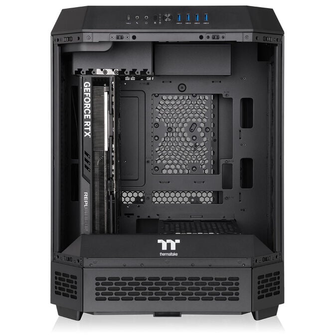 Thermaltake The Tower 600 PC Case, Mid Tower, ATX, Tempered Glass &ndash; includes 2x 140mm Fans, Black image number 14