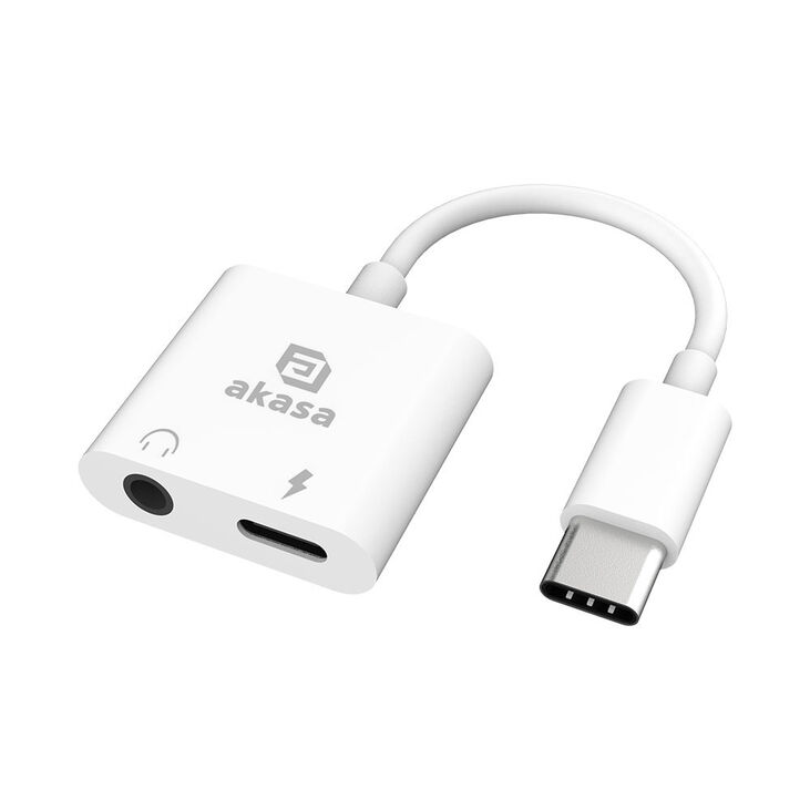 Akasa USB Typ-C zu 3,5-mm-Kopfhörerbuchse, Ladeadapter-Kabel - Power Delivery, image number 1