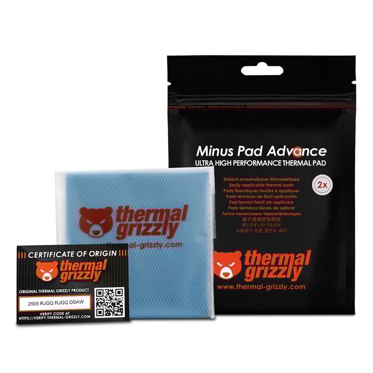 Thermal Grizzly Minus Pad Advance - 100 x 100 x 0.5 mm, 2 pieces image number 7