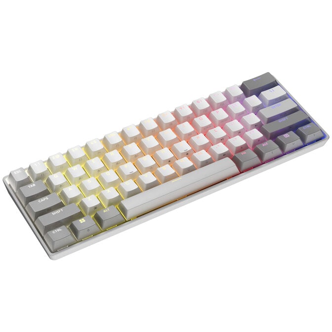 Corsair CLIPPER PRO MINI 60 Hall Effect Gaming Keyboard, Backlit RGB LED, CORSAIR MGX Core, WHT , PBT DS Keycaps image number 1
