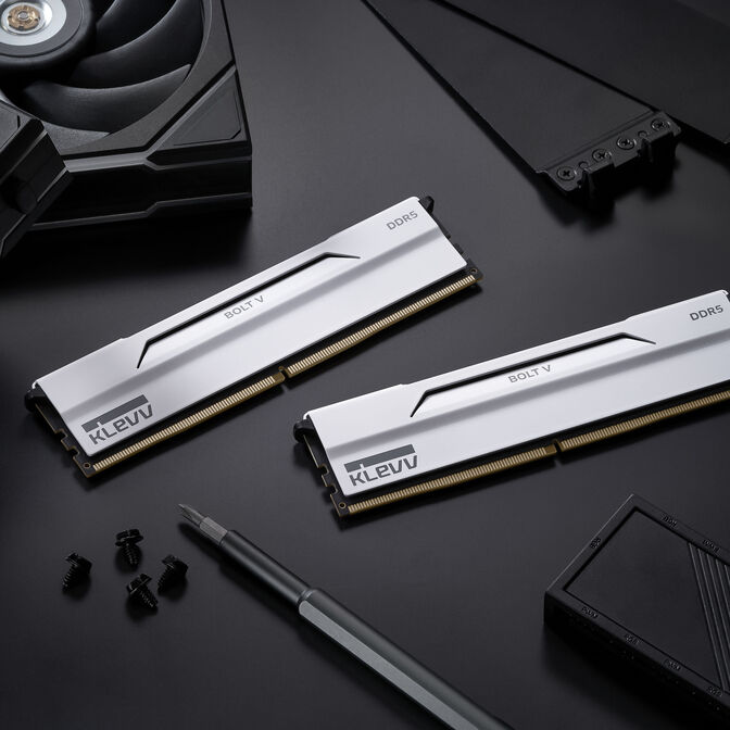 KLEVV BOLT V DDR5-6000 RAM, CL30, EXPO - 32 GB Dual-Kit, wei&szlig; image number 13