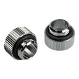 Bitspower Touchaqua Adapter straight G1/4 inch male to G1/4 inch female - 2 pack, silver image number null