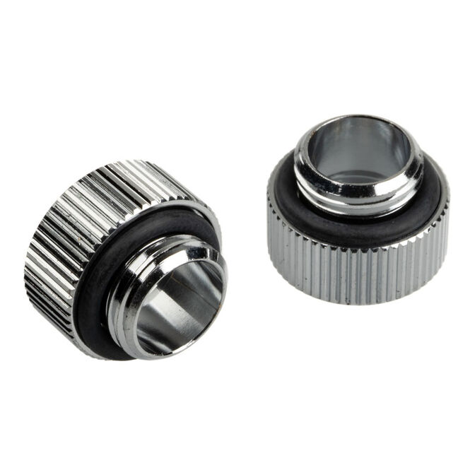 Bitspower Touchaqua Adapter straight G1/4 inch male to G1/4 inch female - 2 pack, silver image number 1