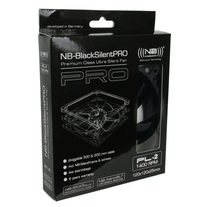 Noiseblocker BlackSilent Pro Fan PL2 - 120mm, 3 St&uuml;ck image number 4