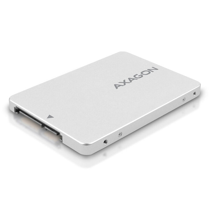 AXAGON RSS-M2SD enclosure for M.2 SATA SSDs up to 2280 - Aluminium, silver image number 1
