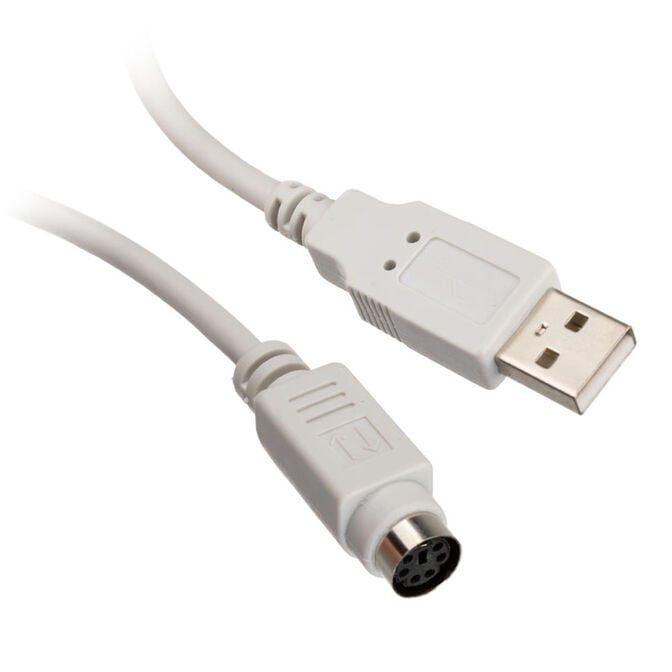 InLine USB Adapter Kabel, USB Stecker A auf PS/2 Buchse - 0,2m image number 1