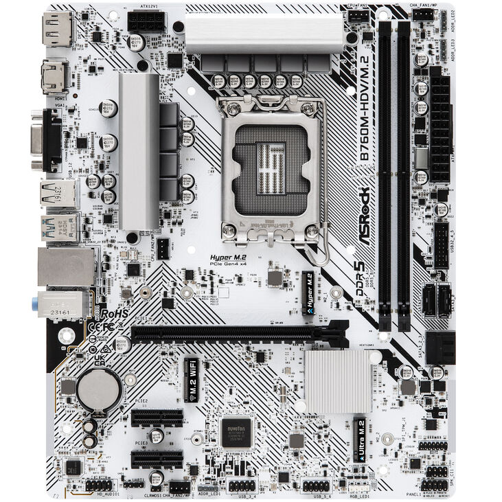 ASRock B760M-HDV/M.2, Intel B760 Mainboard - Sockel 1700, DDR5 image number 2