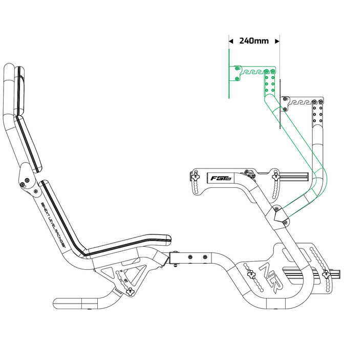 Next Level Racing F-GT Pro Direct Monitor Mount 2.0, Monitorhalterung - schwarz image number 5