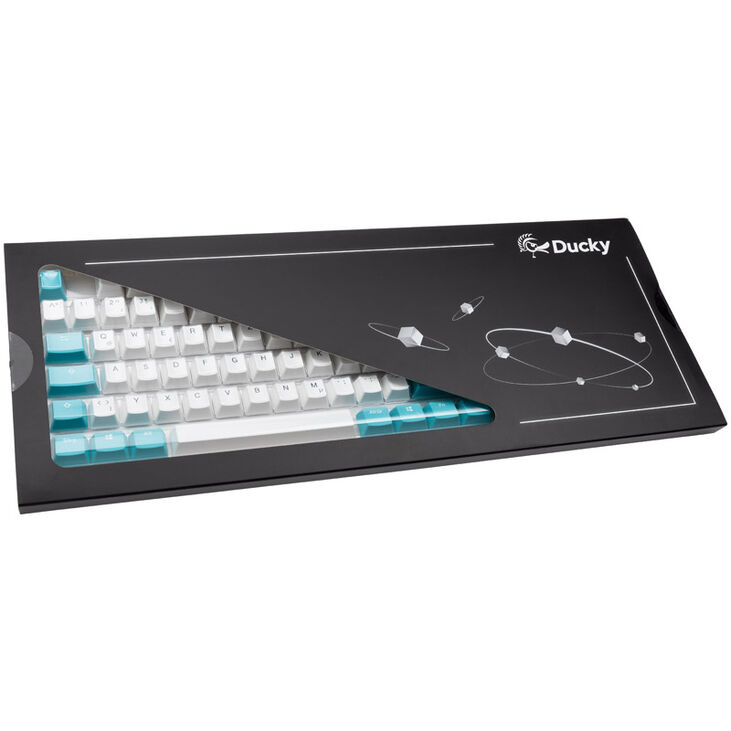 Ducky Keycap Set, PBT, ISO (DE) - weiß/blau image number 3