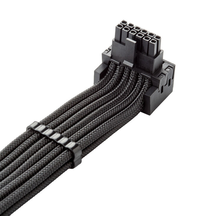CableMod C-Series Pro Anschlusskabel - Variante B, 90°, 16-Pin zu 4x 8-Pin PCIe, schwarz image number 1