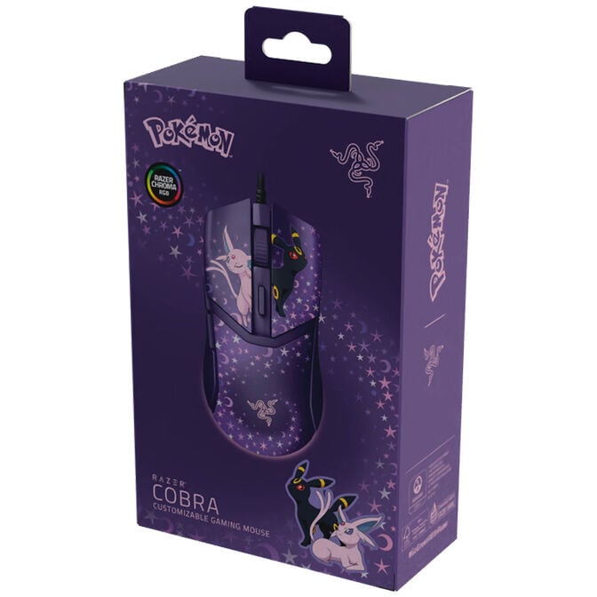 Razer Cobra Gaming-Maus, kabelgebunden, 8.500 DPI, Chroma RGB - Espeon/Umbreon image number 4