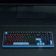 Ducky OK-M 98 Gaming-Tastatur, 98%, Hot-Swap-f&auml;hig, RGB, ANSI - KTT Baby Blue Switches image number null
