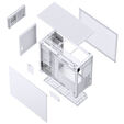 Jonsbo D41 Screen ATX Geh&auml;use, Tempered Glass - wei&szlig; image number null