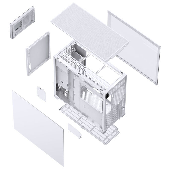 Jonsbo D41 Screen ATX Geh&auml;use, Tempered Glass - wei&szlig; image number 8