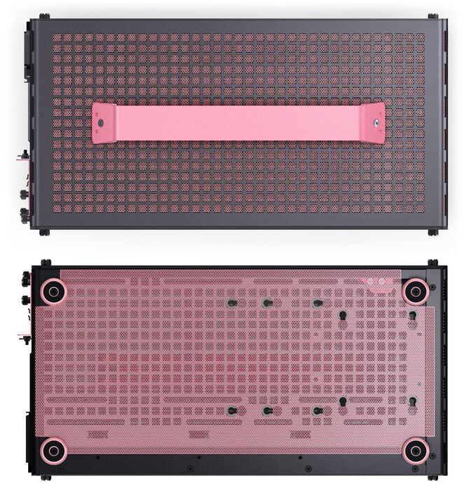 Jonsplus Z20 Micro-ATX Geh&auml;use, mit Tragegriff - schwarz/pink image number 7