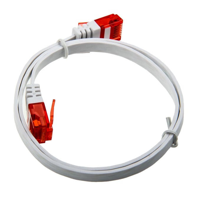InLine 0,5m Patchkabel flach, U/UTP, Cat.6 - wei&szlig; image number 1