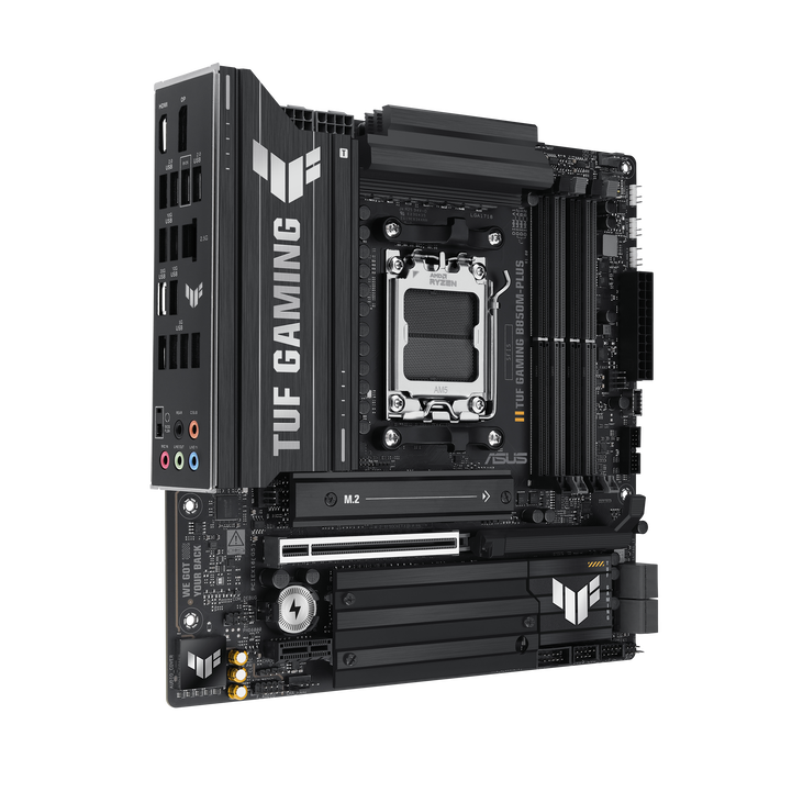ASUS TUF Gaming B850M-Plus motherboard, Socket AM5, AMD B850, Micro-ATX, DDR5 image number 2