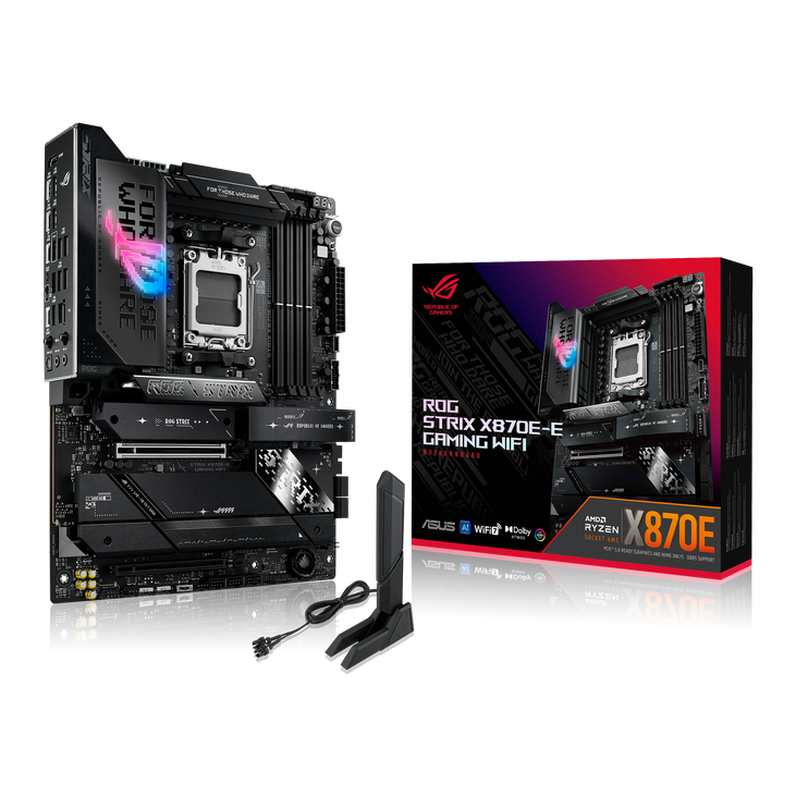 ASUS ROG Strix X870E-E Gaming WiFi motherboard, AMD X870E, Socket AM5, DDR5 image number 0