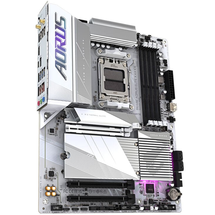GIGABYTE B650E Aorus Elite X AX ICE, AMD B650E Motherboard - Socket AM5, DDR5 image number 1