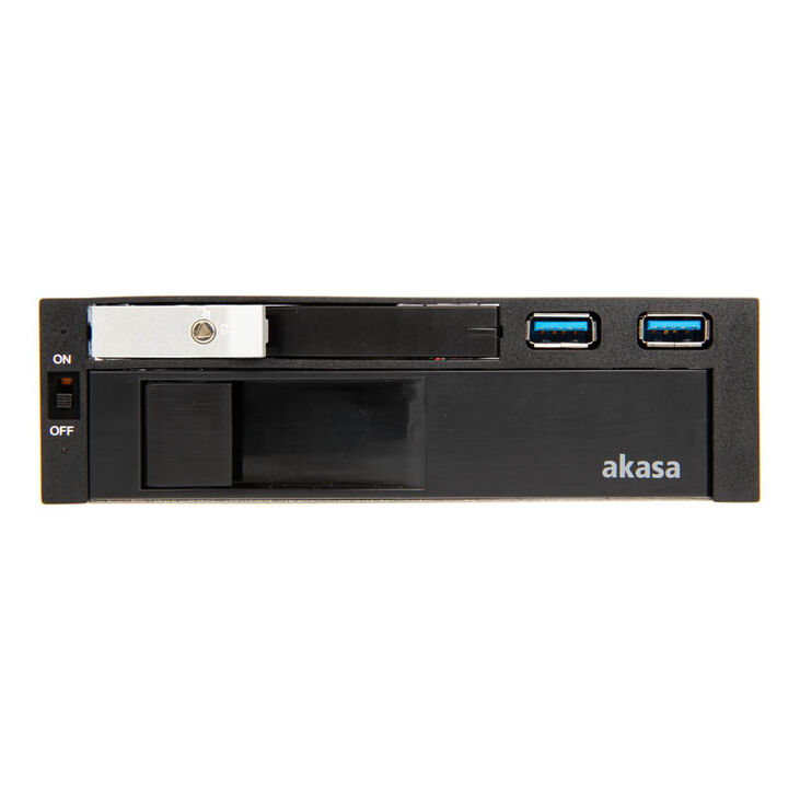 Akasa 5,25 Zoll Laufwerksrahmen für 1x 3,5+1x 2,5 Zoll, inkl. 2x USB 3.0 image number 1