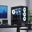 Aerocool P500B PC Case, Midi Tower, ATX, Tempered Glass, RGB - Black image number null